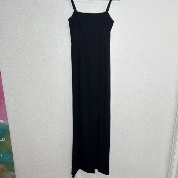 NWT NBD Eileen Gown in Black Revolve Small LBD Slit Stretch - Picture 2 of 15